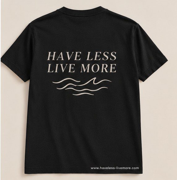 Wave logo tee, flat lay